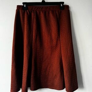 Elegant Textured Rust Skirt